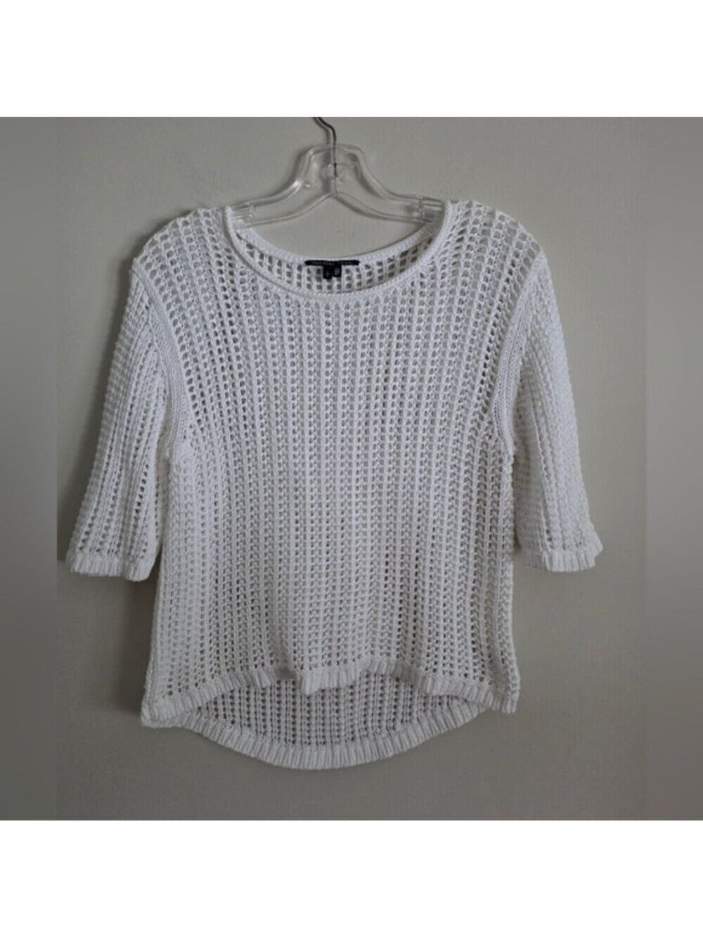 THEYSKENS' THEORY | Mesh Sweater Cropped White Sz L